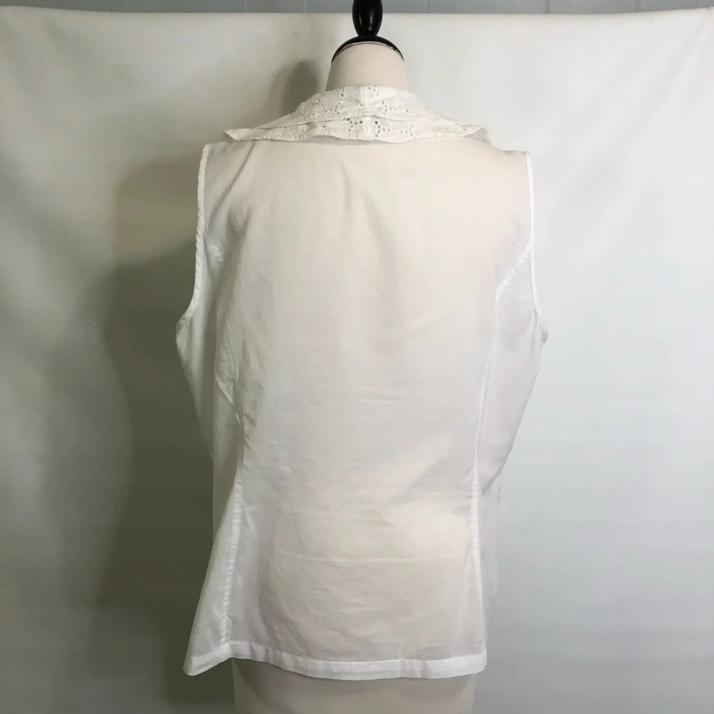 Jones New York XL sleeveless ruffle shirt EUC - Picture 3 of 8